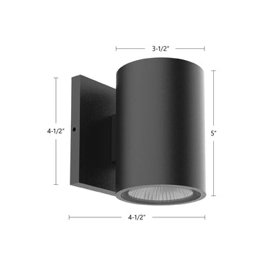 Nordic 5-in Aluminum Outdoor Wall Sconce