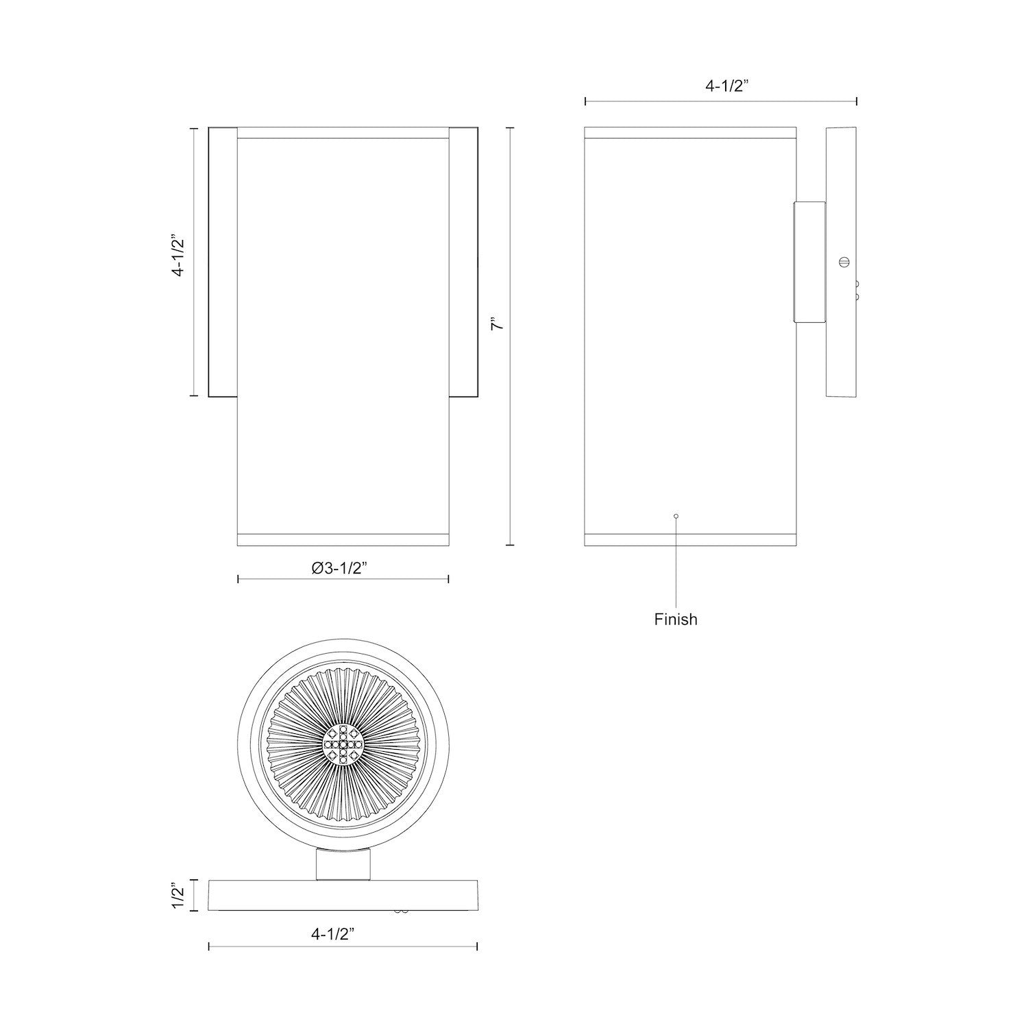 Nordic 7-in Aluminum Outdoor Wall Sconce
