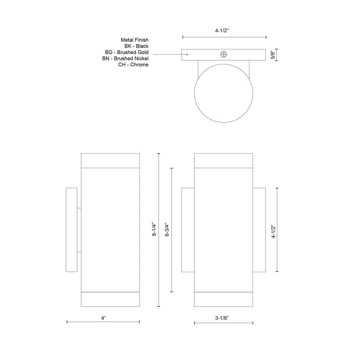 Norfolk 8-in Steel Wall Sconce