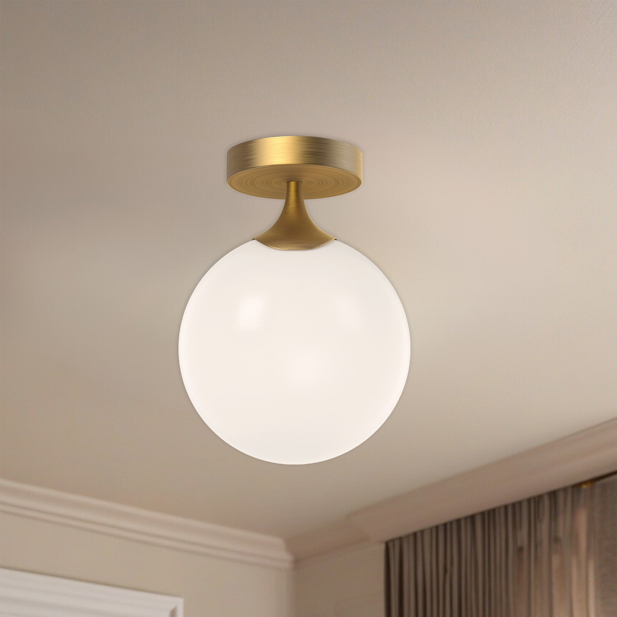 Nouveau 8-in Steel Flush Mount