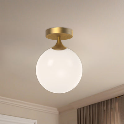 Nouveau 8-in Steel Flush Mount