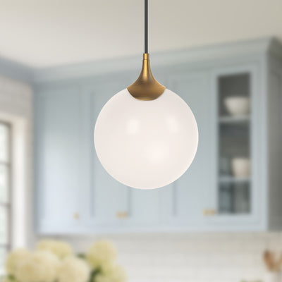 Nouveau 8-in Steel Pendant