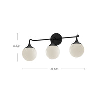 Nouveau 25-in Steel Vanity Light