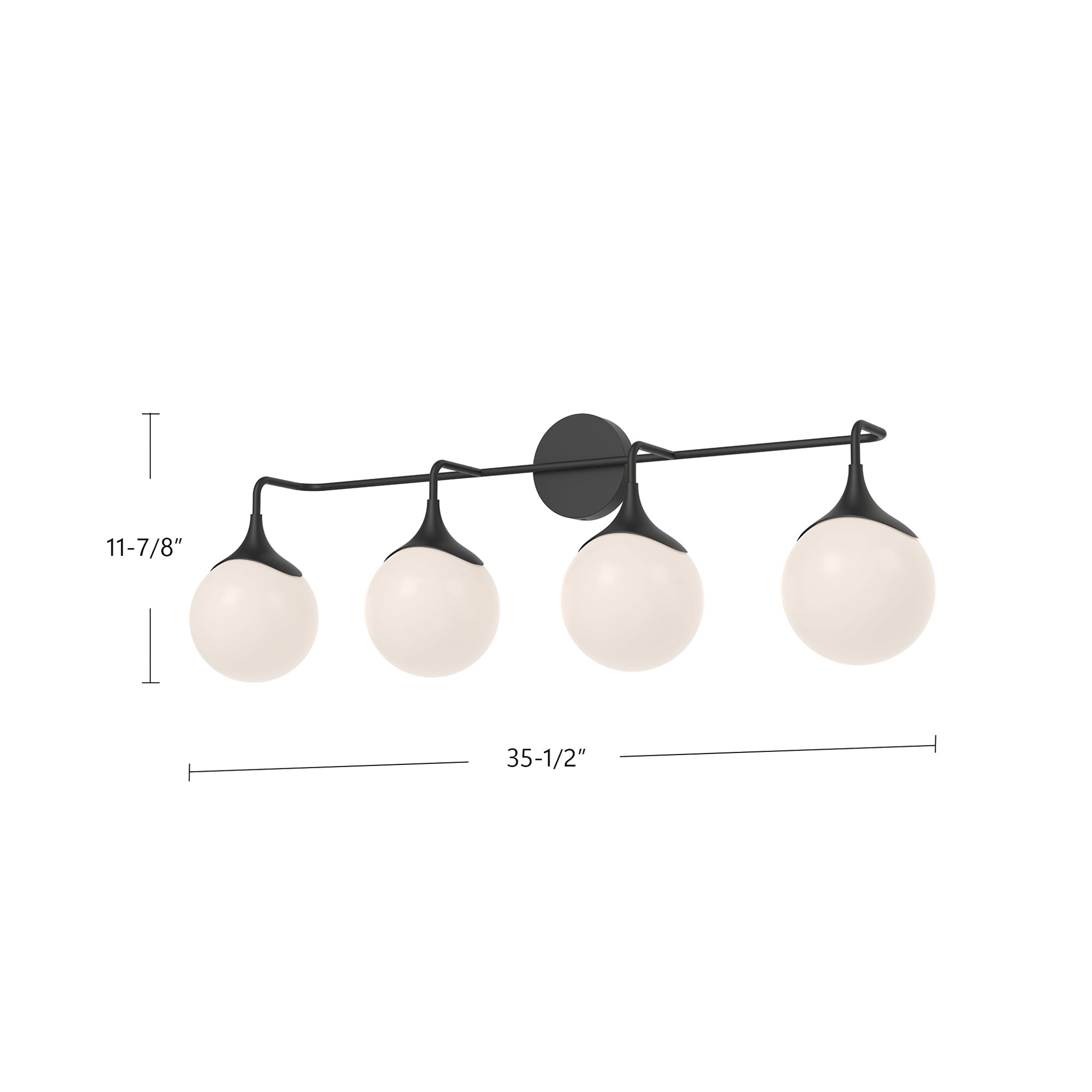 Nouveau 35-in Steel Vanity Light