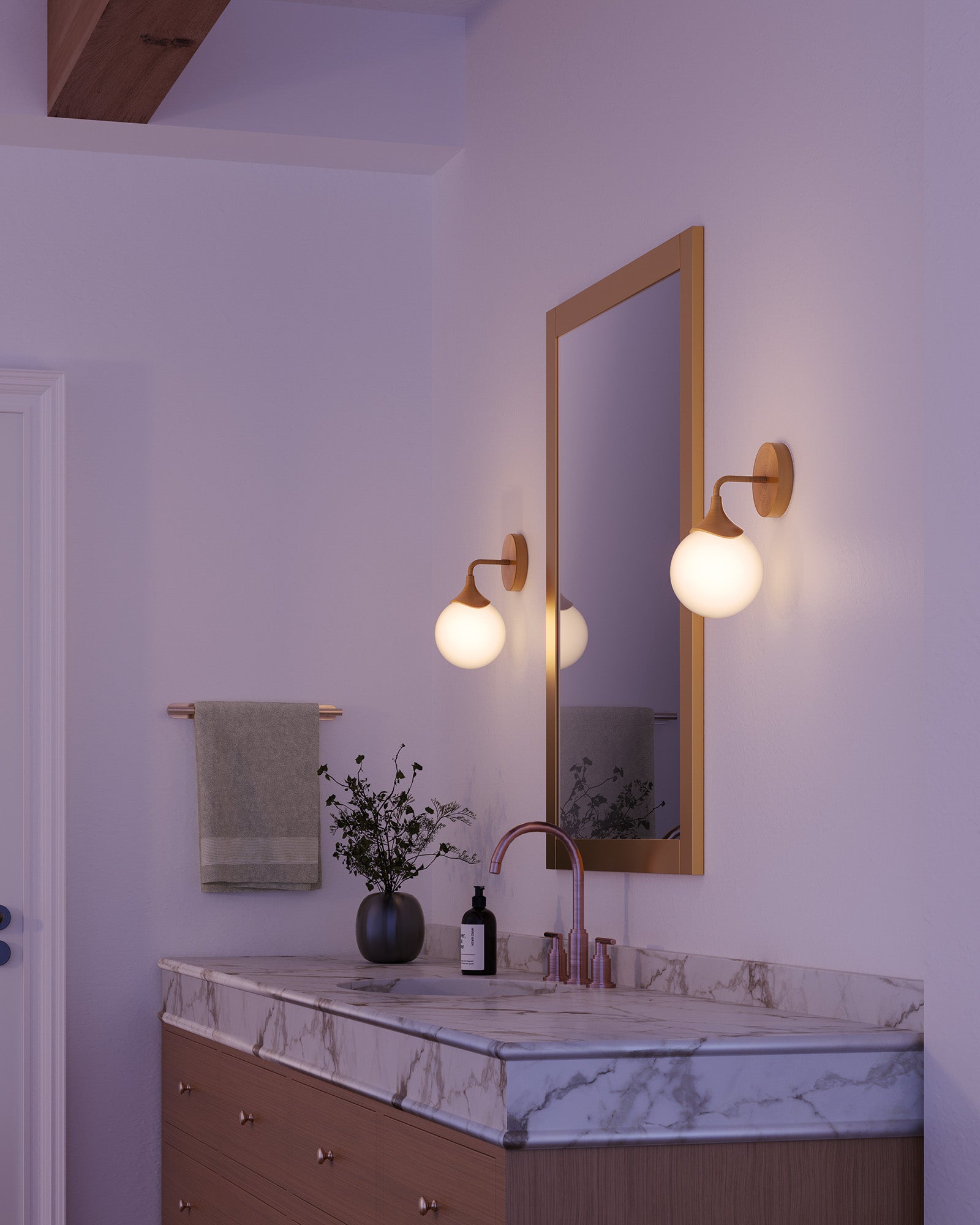 Nouveau 12-in Steel Vanity Light