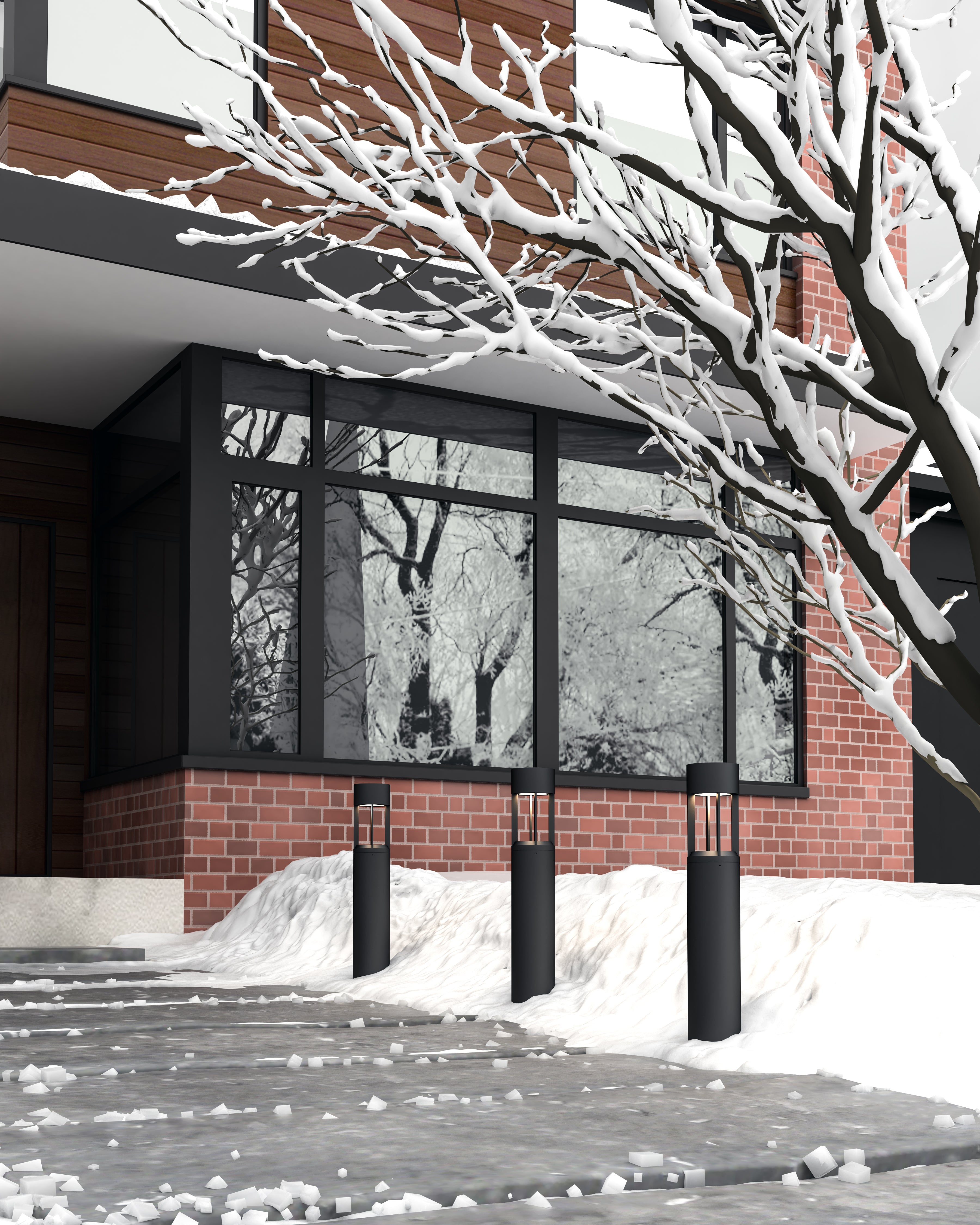 Novato 36-in Aluminum Exterior Bollard Light