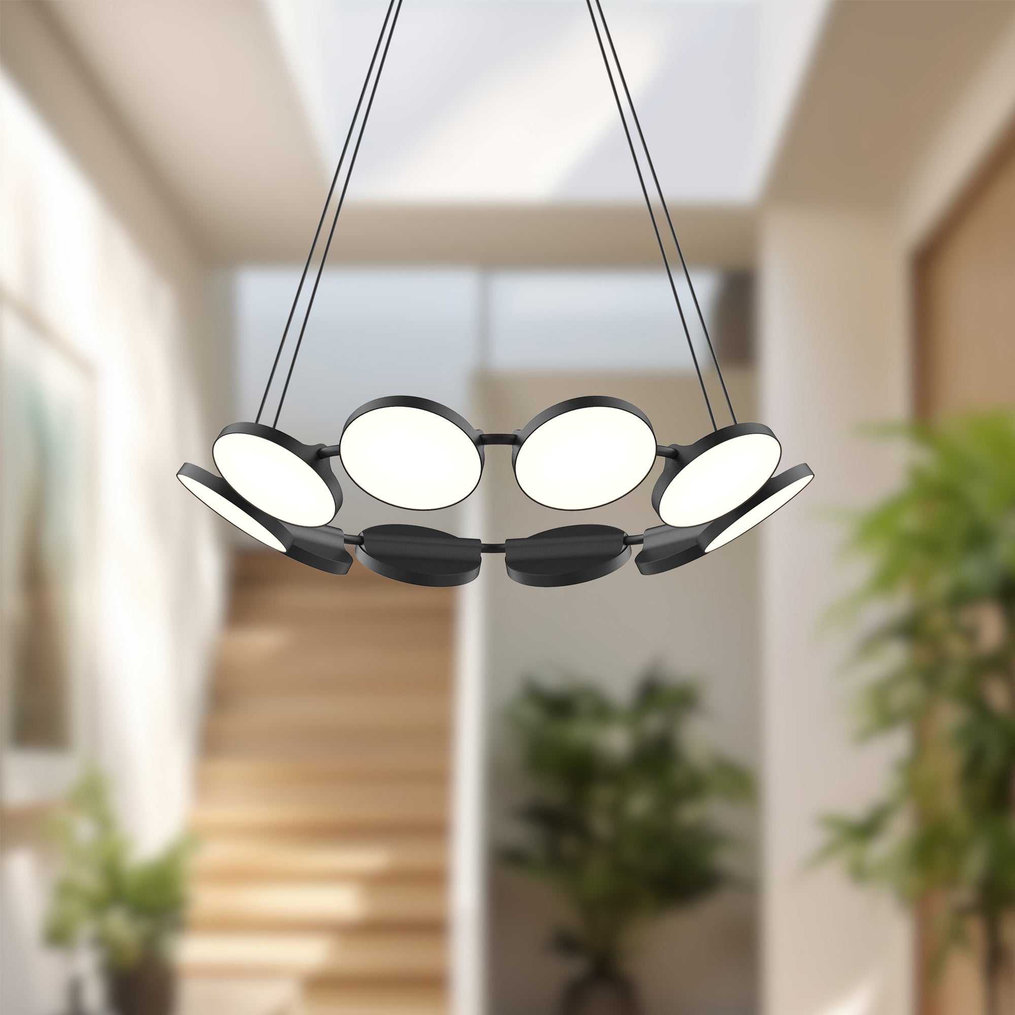 Novel 25-in Aluminum Chandelier