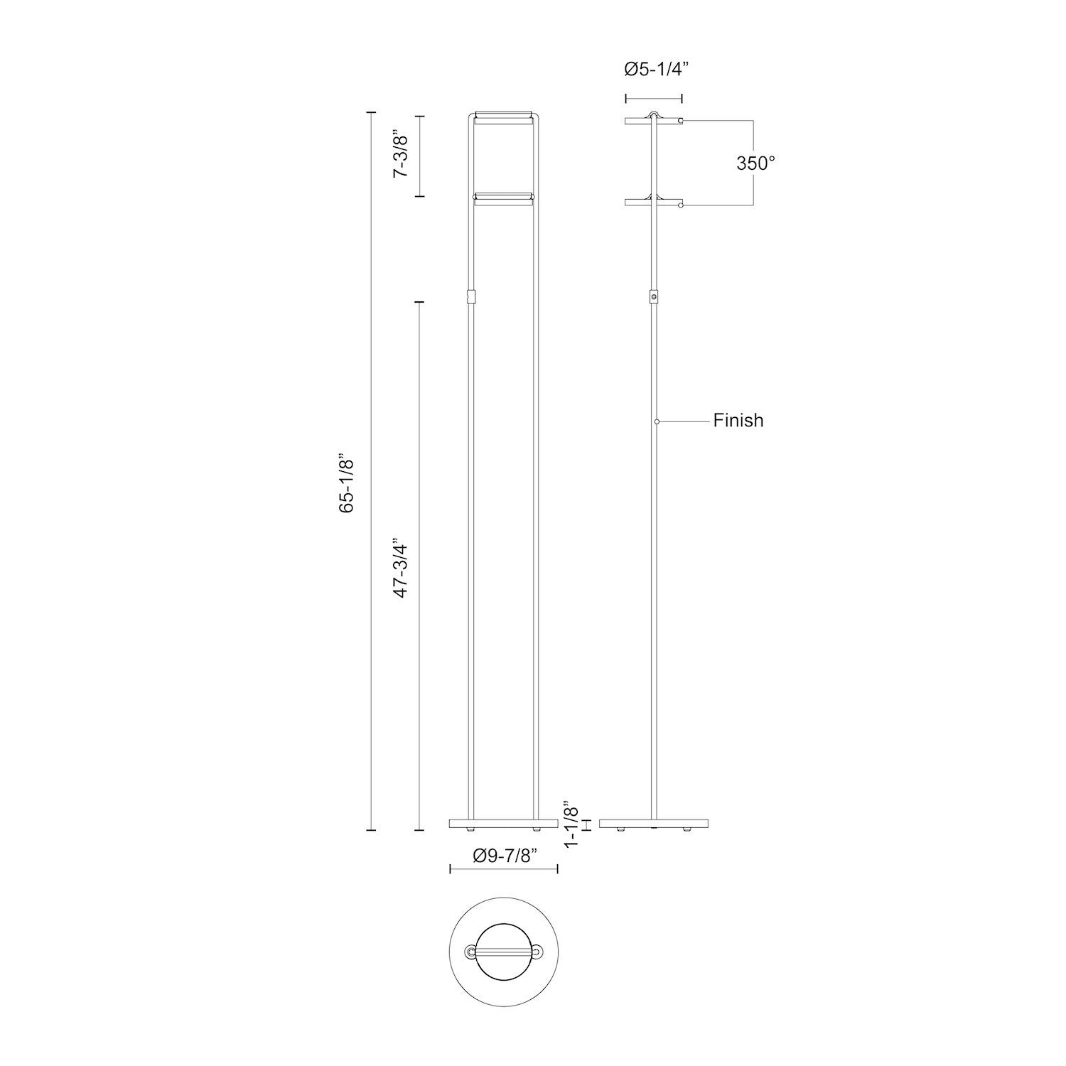 Novel 68-in Aluminum Floor Lamp