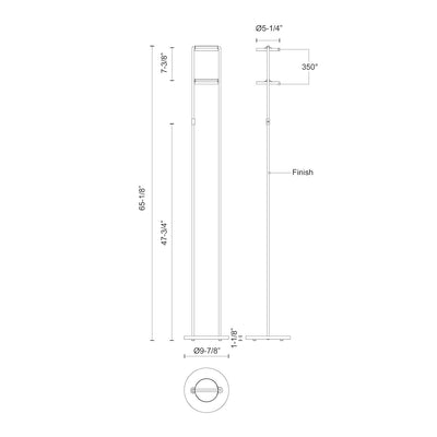 Novel 68-in Aluminum Floor Lamp