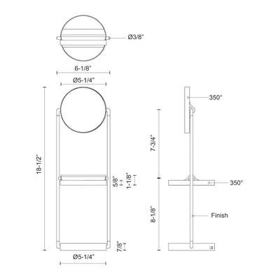 Novel 19-in Steel Table Lamp