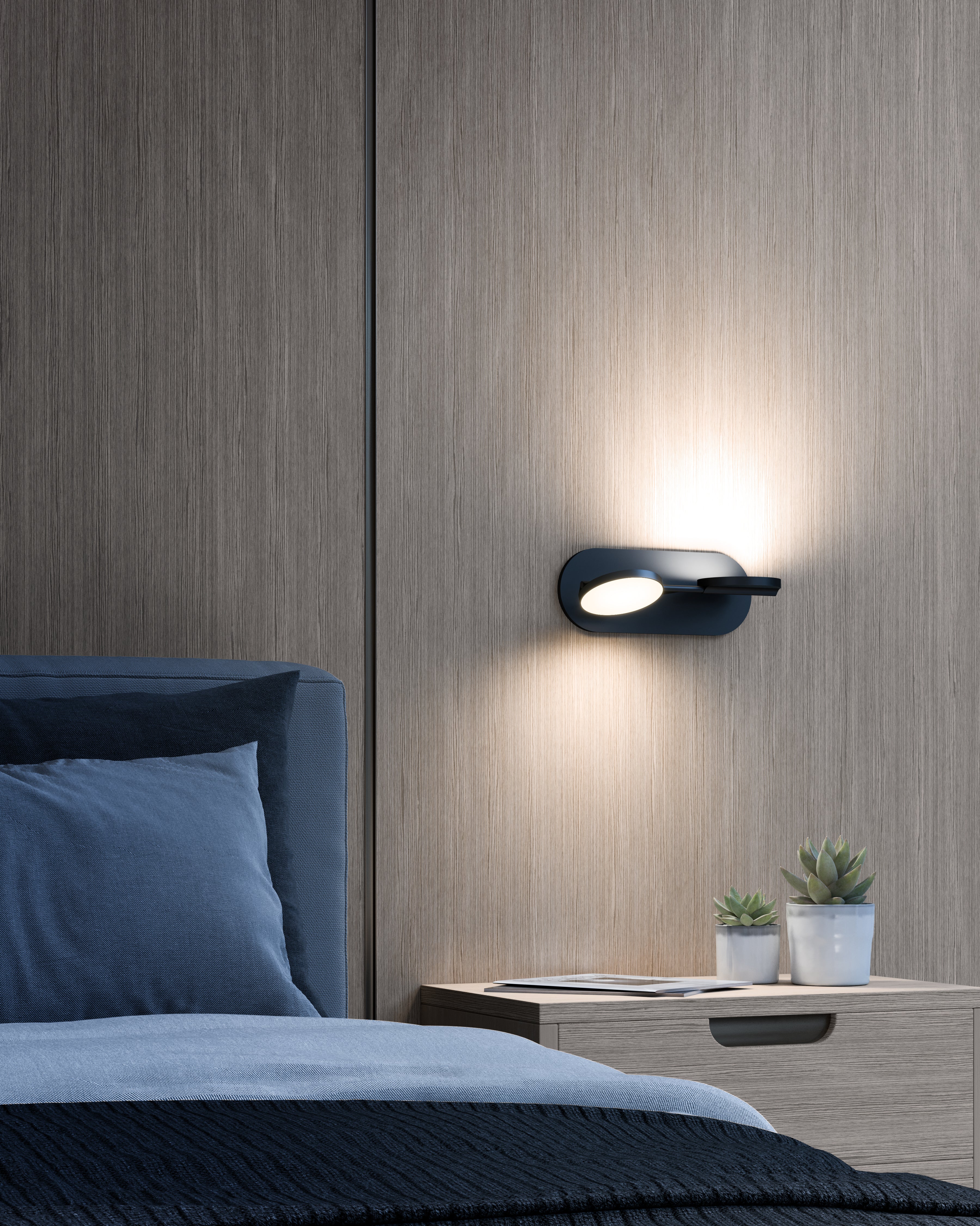 Novel 13-in Aluminum Vanity Light