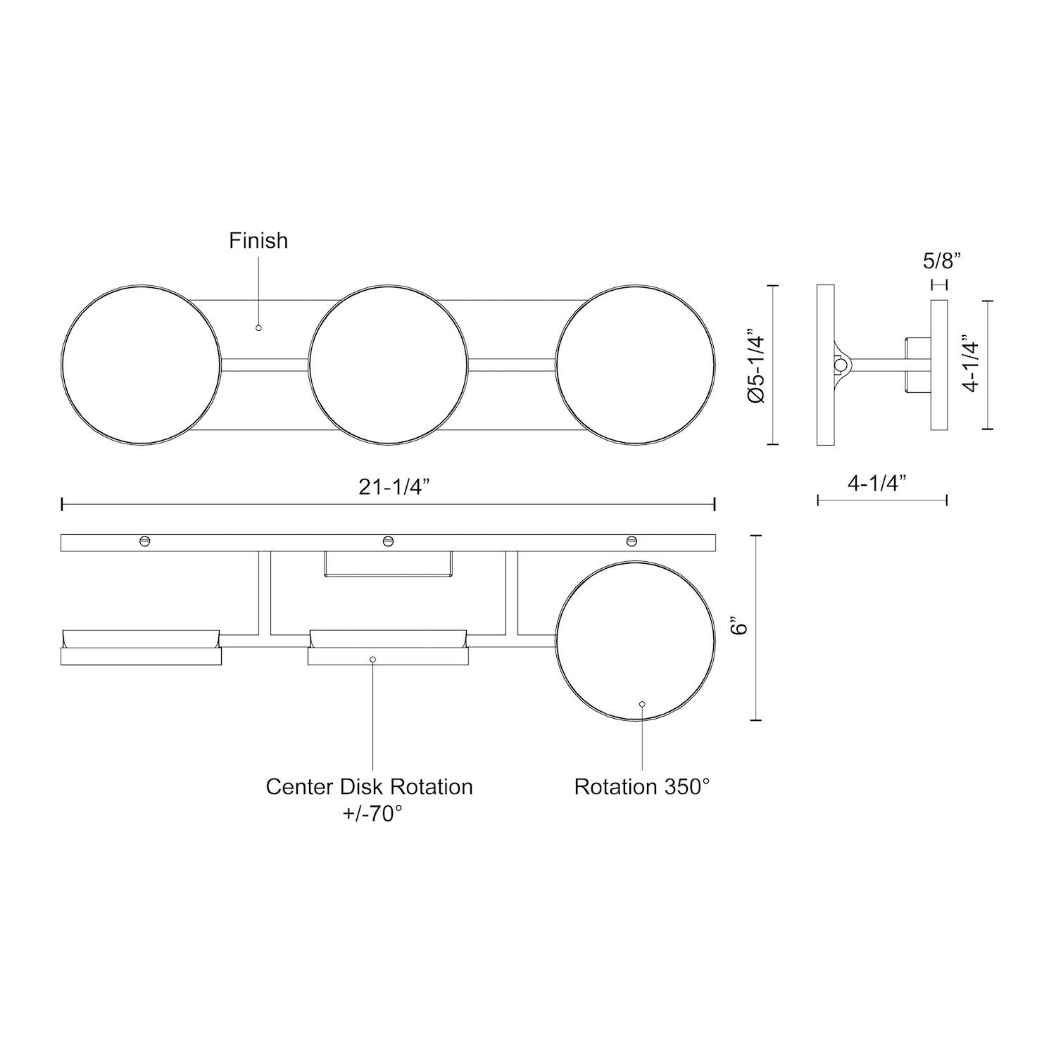 Novel 21-in Aluminum Vanity Light