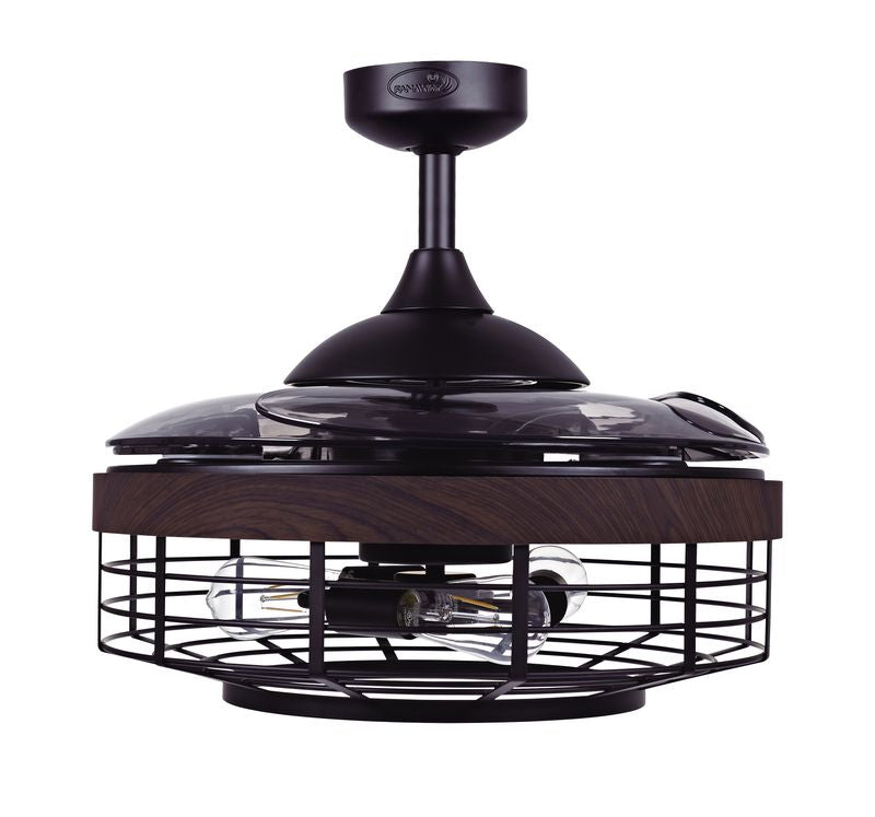 Montclair 48 Inch 3 Light Black Fan with Retractable Blades