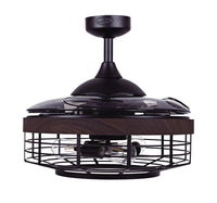 Montclair 48 Inch 3 Light Black Fan with Retractable Blades