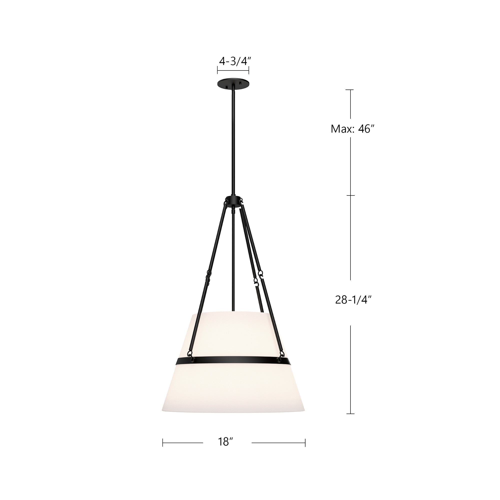 Oliver 18-in Steel Pendant