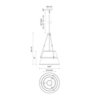 Oliver 18-in Steel Pendant