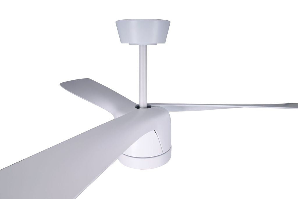 56 Inch 1 Light LED Indoor Outdoor White Fan with Remote