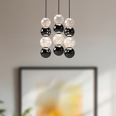 Onyx 3 Head Steel Multi Pendant