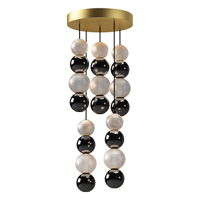 Onyx 5 Head Steel Multi Pendant