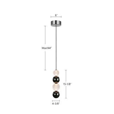 Onyx 5-in Steel Pendant