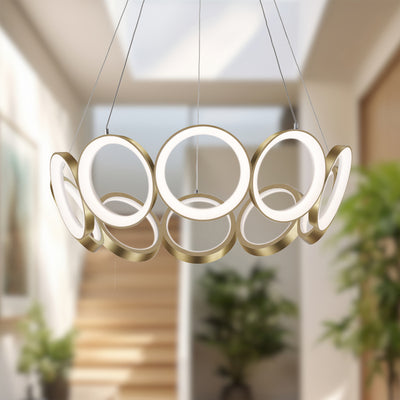 Oros 29-in Aluminum Chandelier