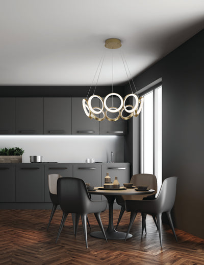 Oros 29-in Aluminum Chandelier
