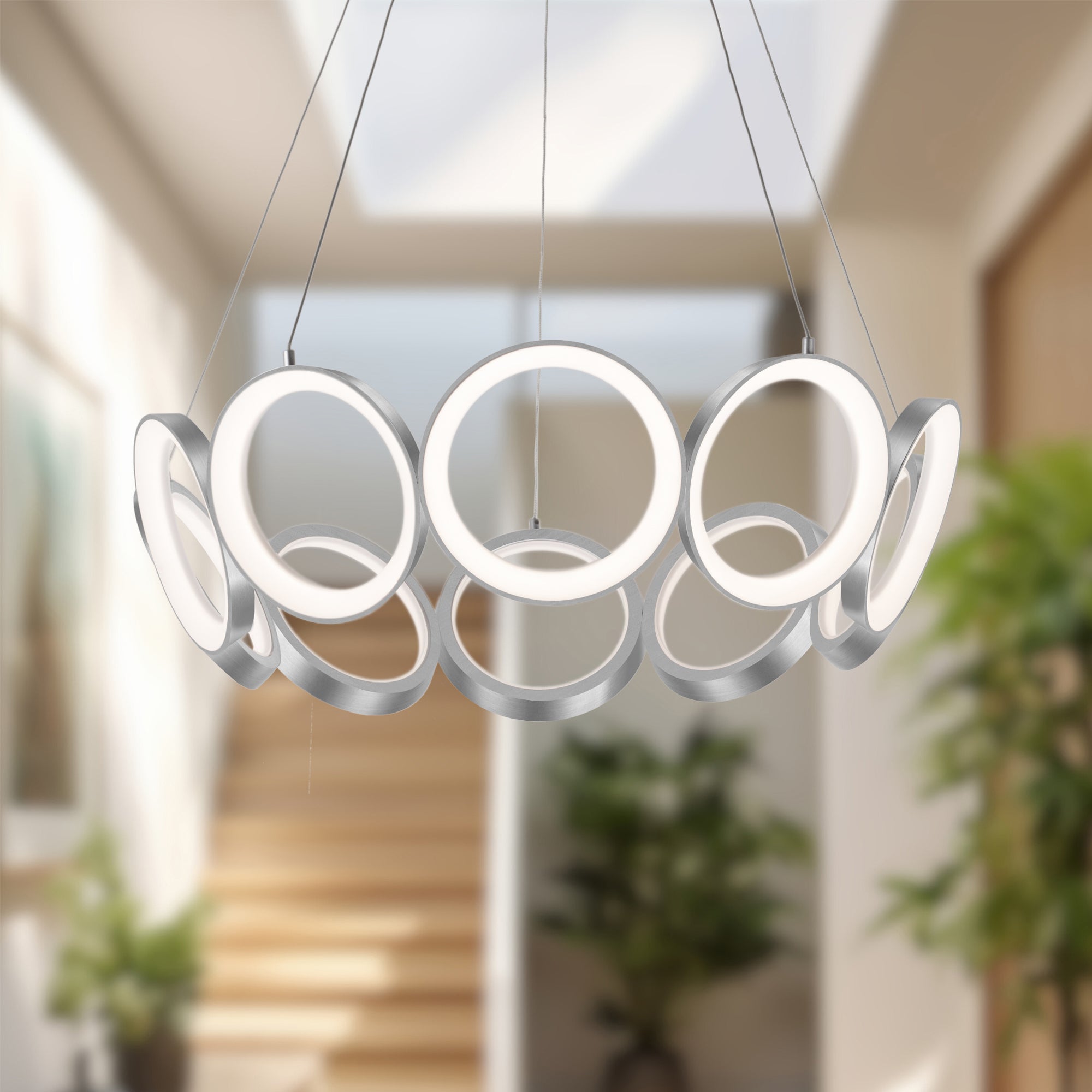 Oros 29-in Aluminum Chandelier