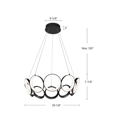 Oros 29-in Aluminum Chandelier