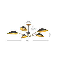 Oscar 46-in Steel Pendant