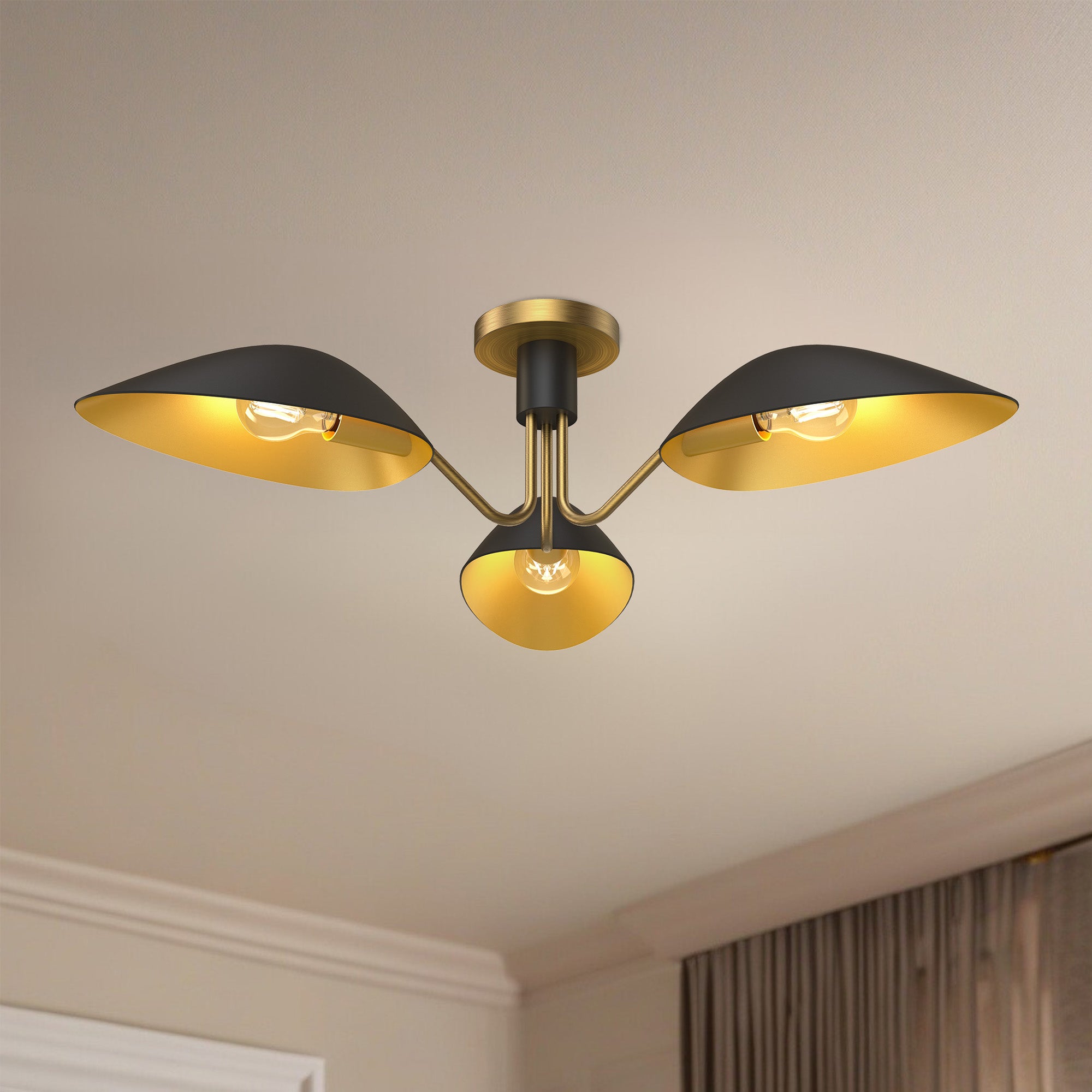 Oscar 32-in Steel Semi-Flush Mount