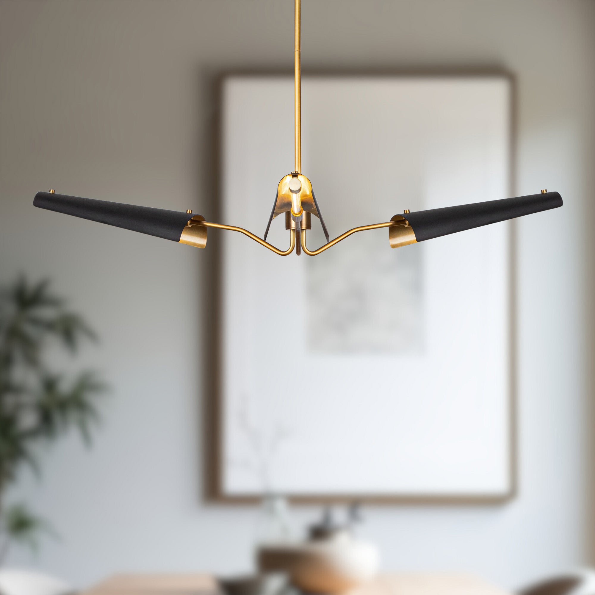 Osorio 46-in 3 Lights Steel Chandelier