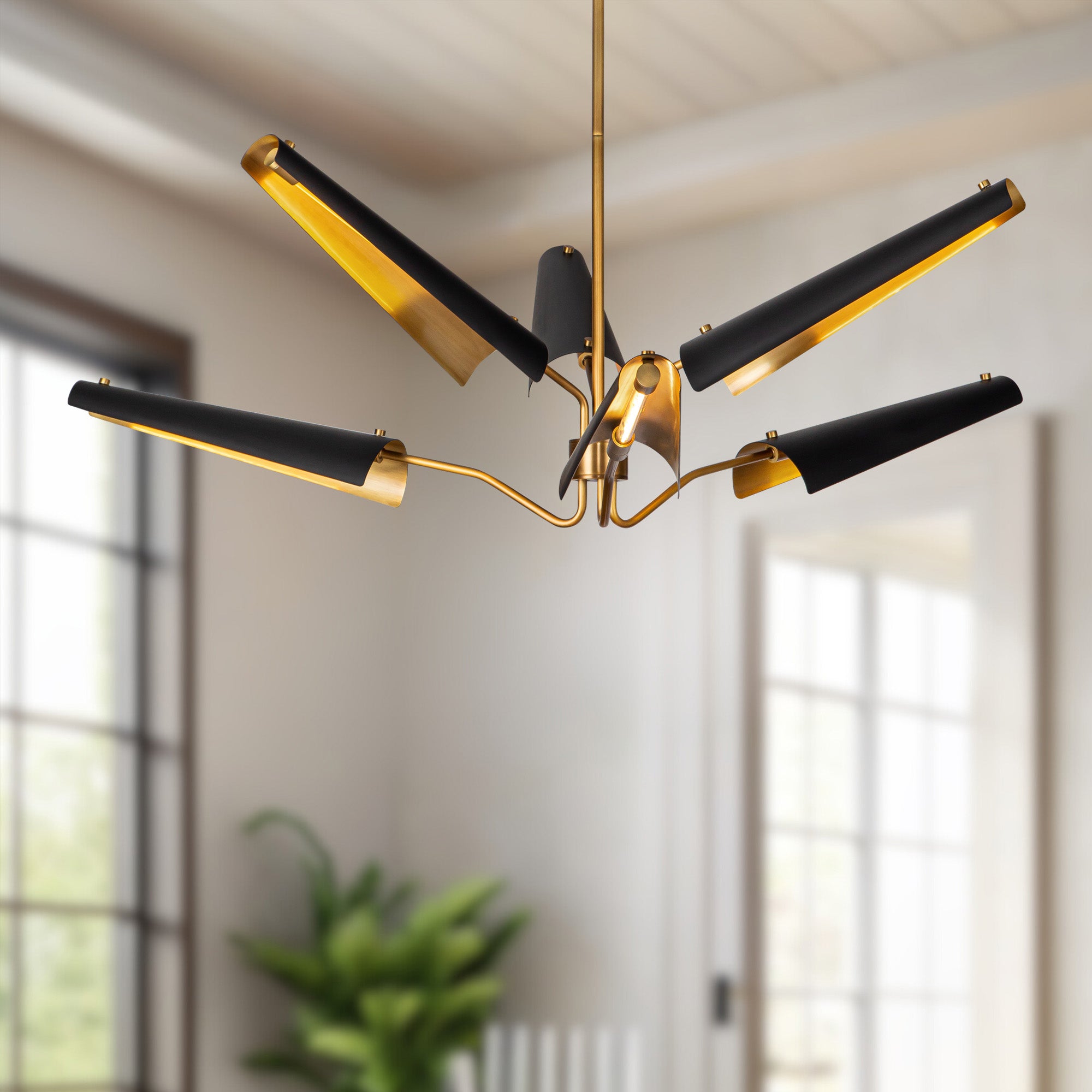 Osorio 46-in 6 lights Steel Chandelier