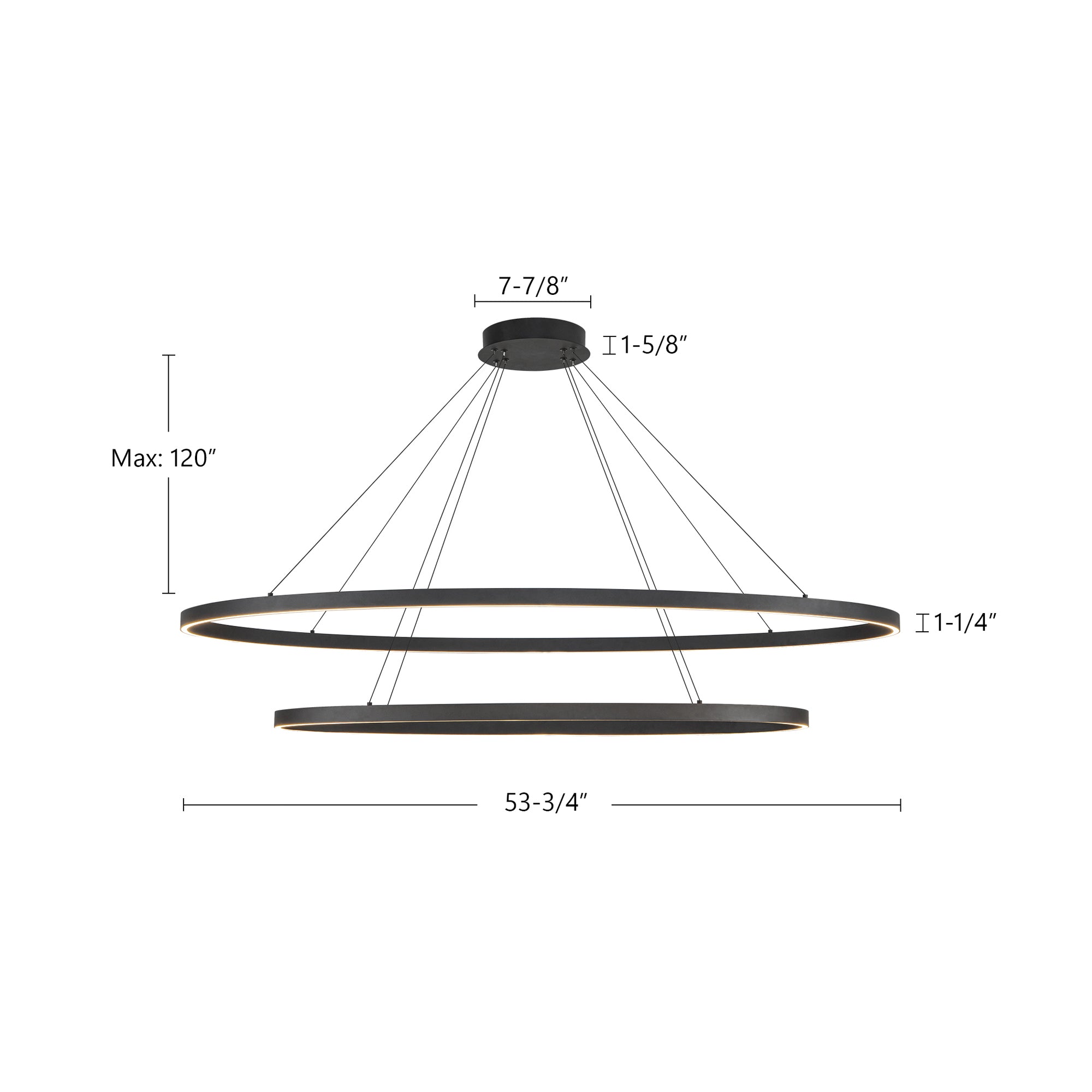 Ovale 2 Layer Aluminum Chandelier