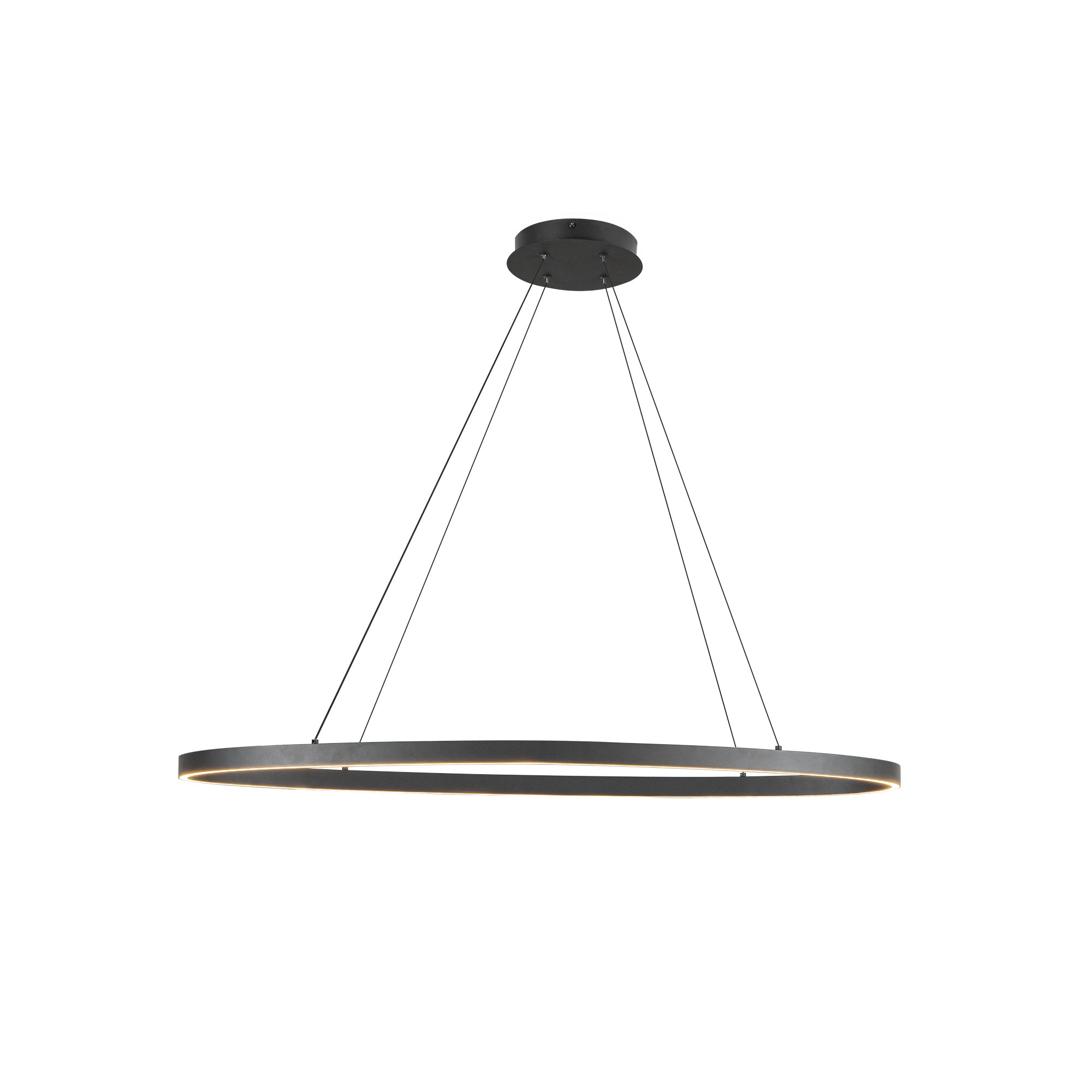 Ovale 40-in Aluminum Linear Pendant