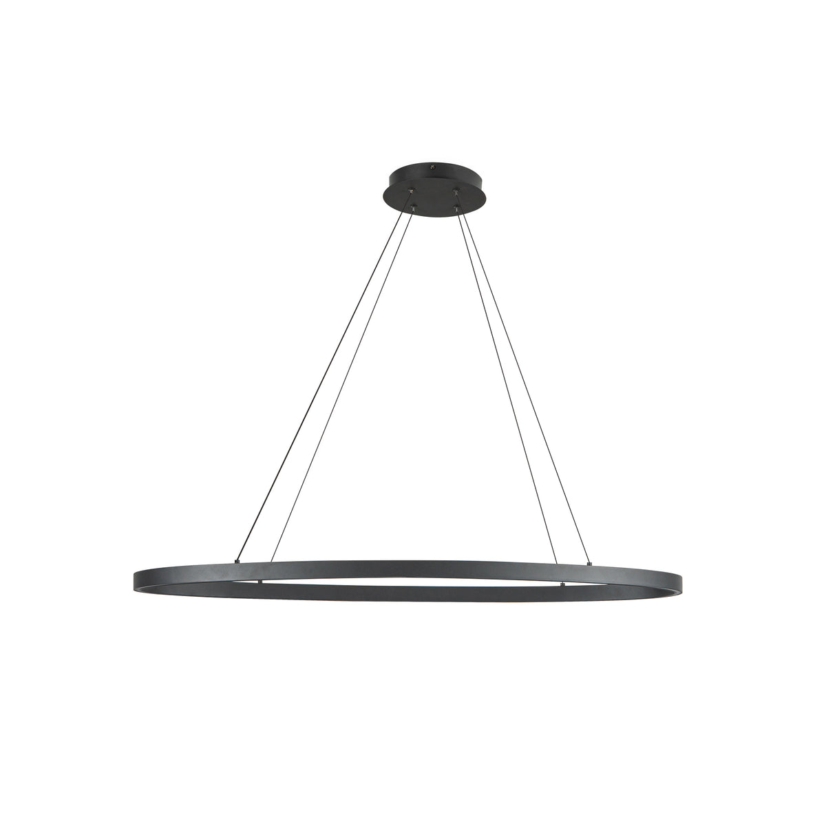 Ovale 40-in Aluminum Linear Pendant