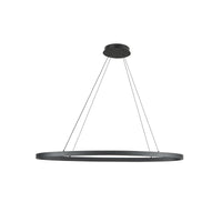 Ovale 40-in Aluminum Linear Pendant