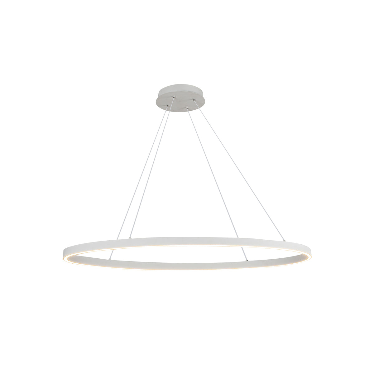 Ovale 40-in Aluminum Linear Pendant