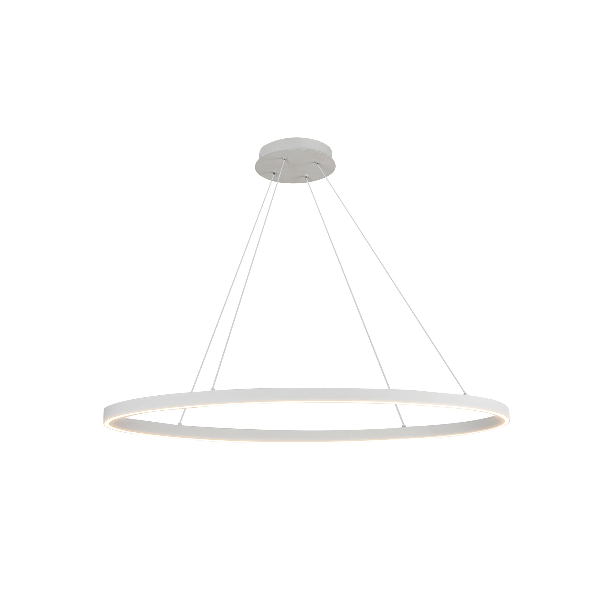 Ovale 40-in Aluminum Linear Pendant