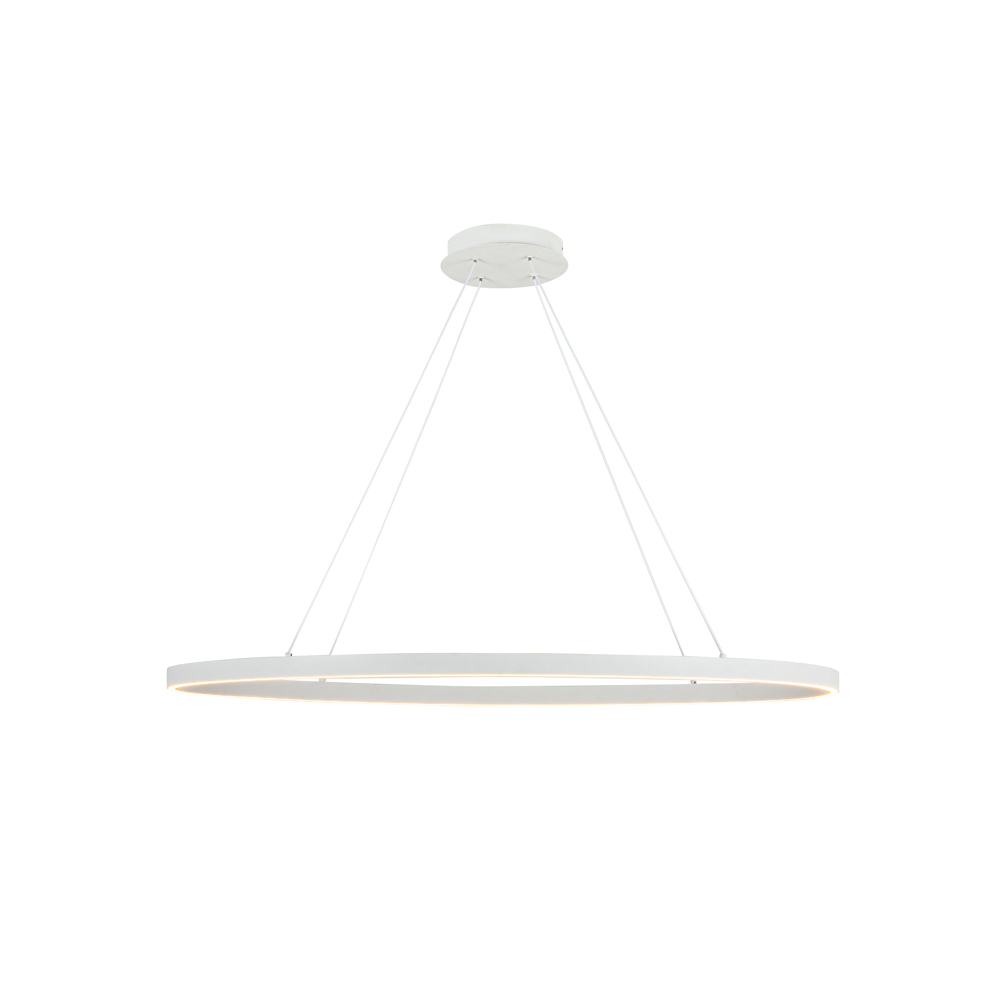 Ovale 40-in Aluminum Linear Pendant