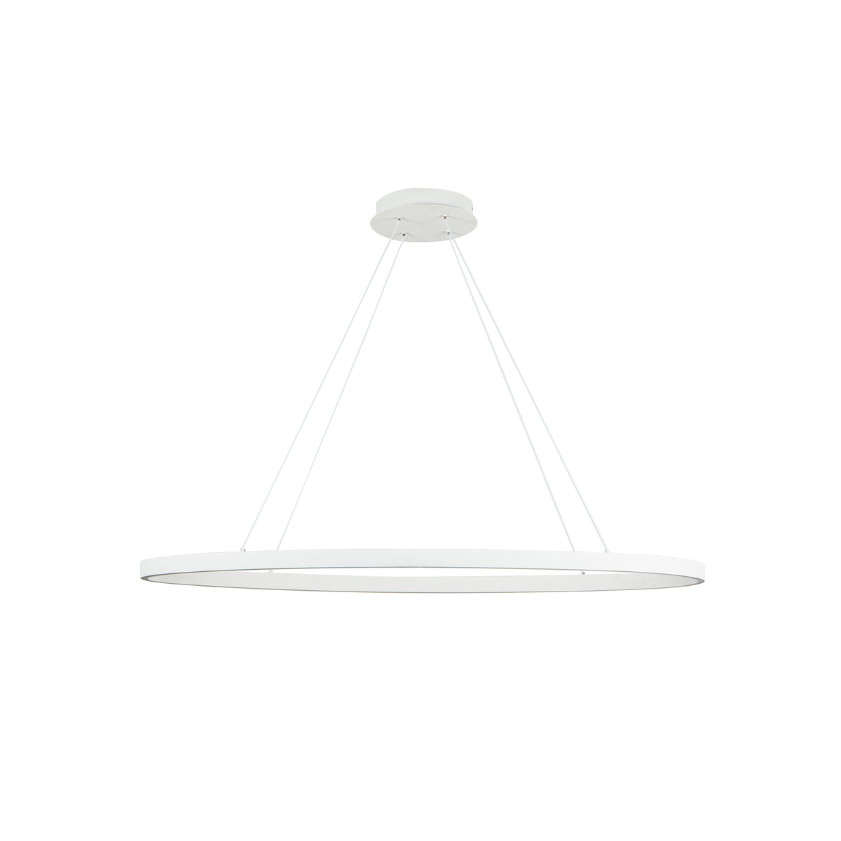 Ovale 40-in Aluminum Linear Pendant