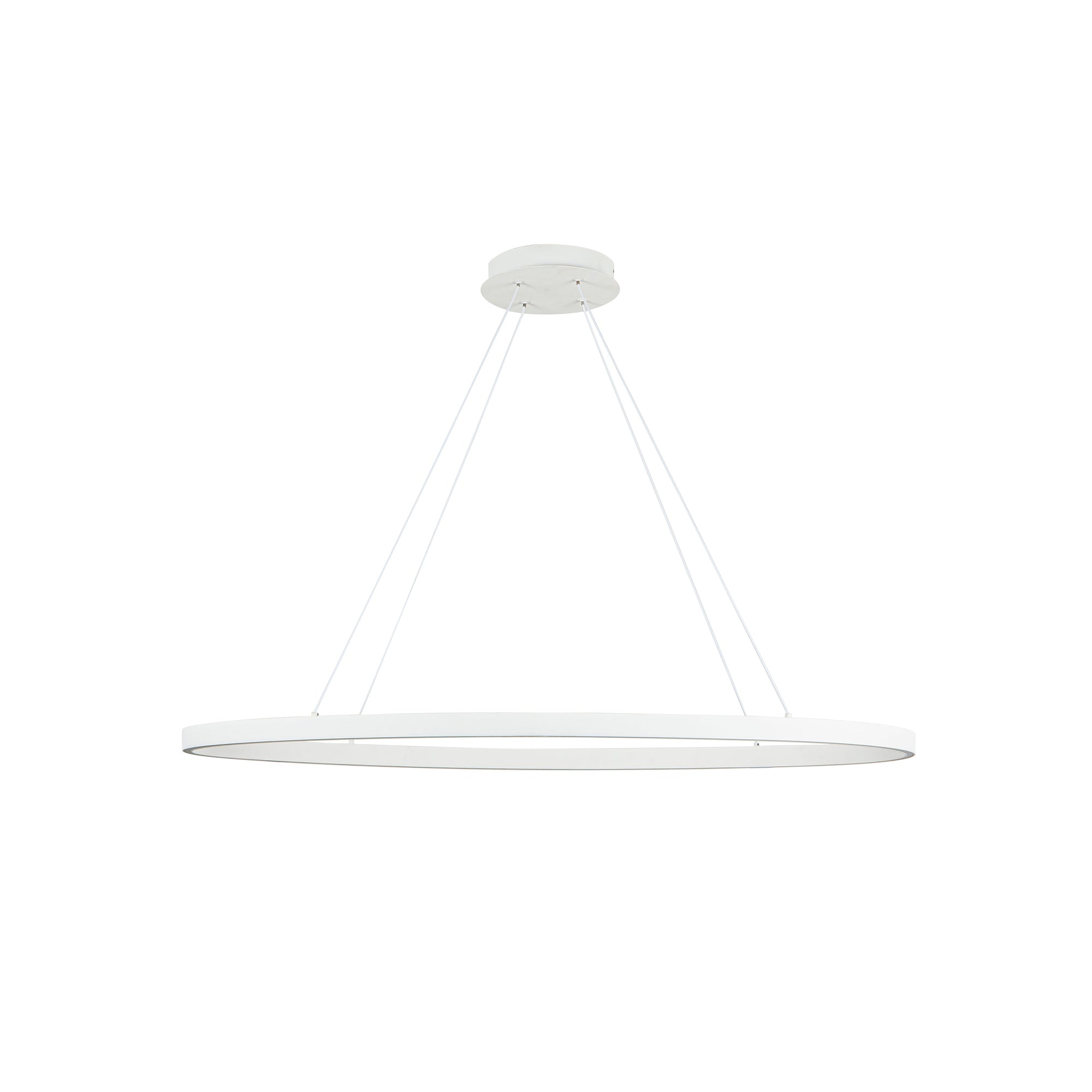Ovale 40-in Aluminum Linear Pendant