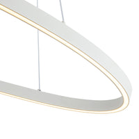 Ovale 40-in Aluminum Linear Pendant