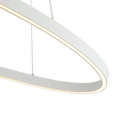 Ovale 40-in Aluminum Linear Pendant