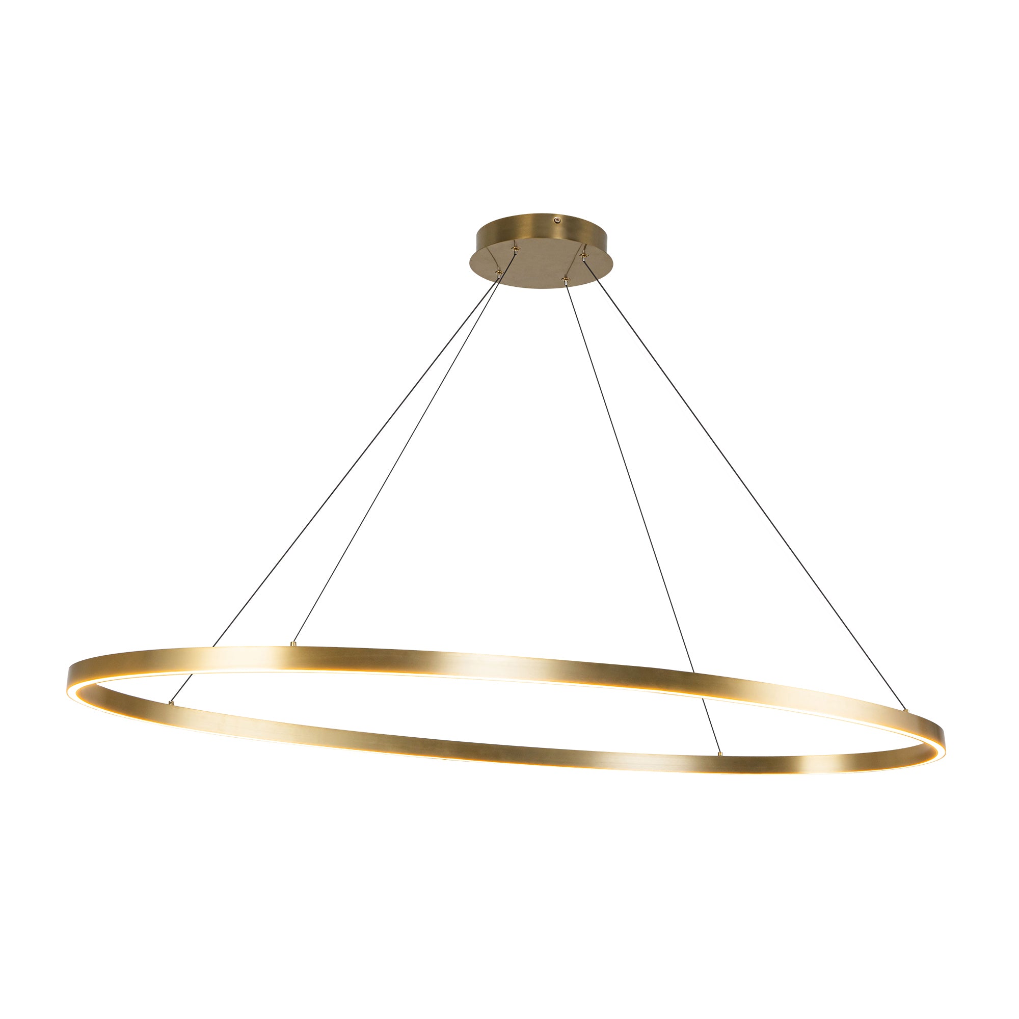 Ovale 53-in Aluminum Linear Pendant
