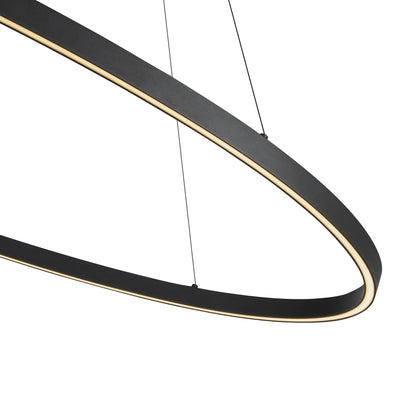 Ovale 53-in Aluminum Linear Pendant