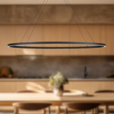 Ovale 53-in Aluminum Linear Pendant