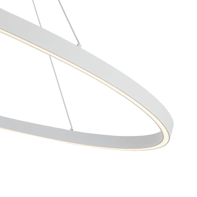 Ovale 53-in Aluminum Linear Pendant