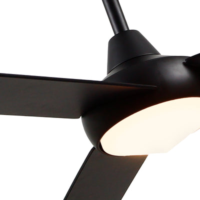 Owens 56-in Matte Black Reversible DC LED Ceiling Fan