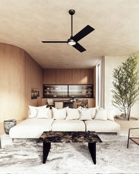 Owens 56-in Matte Black Reversible DC LED Ceiling Fan