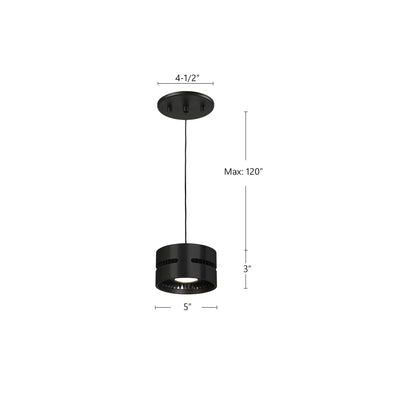 Oxford 5-in Aluminum Pendant